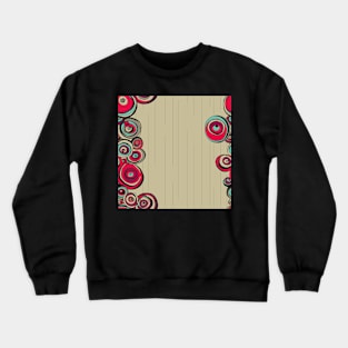 Zen circles II abstract round shapes on striped background Crewneck Sweatshirt